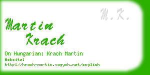 martin krach business card